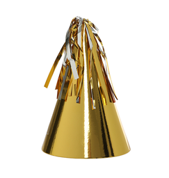 [6150MGP] FS Party Hat with Tassel Topper Metallic Gold 10pk