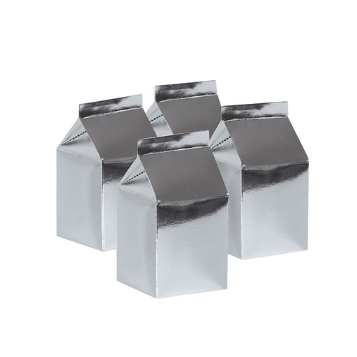 FS Milk Box Metallic Silver 10pk