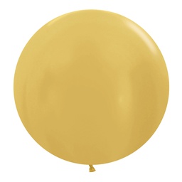 [5062570] Metallic Gold 60cm Round Balloons 10pk