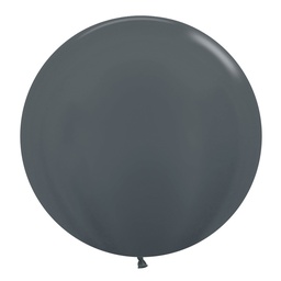 [5062578] Metallic Graphite 60cm Round Balloons 10pk (D)