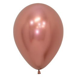 [5050968] Reflex Rose Gold 30cm Round Balloon 50pk
