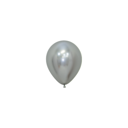 [7031981] Reflex Silver 12cm Round Balloon 20pk