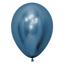 [740940] Reflex Blue 30cm Round Balloon 18pk