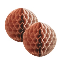 [5212RG] FS Honeycomb Ball Met Rose Gold 15cm 2pk