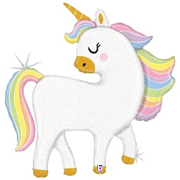 [2535952P] Shape Holo Glitter Pastel Unicorn Foil 48&quot;