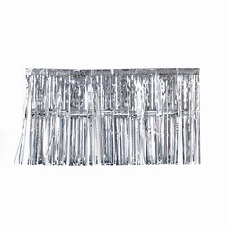 [5351MS] FS Metallic Foil Fringe 90x 50cm - Silver