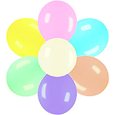 [7031600] Matte Pastel Assorted 12cm Round Balloon 20pk