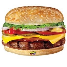 [2535721P] Shape Mighty Cheeseburger Foil 31&quot; 1pk New