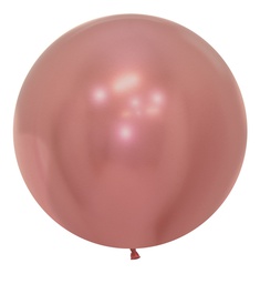 [7062968] Reflex Rose Gold 60cm Round Balloon 2pk