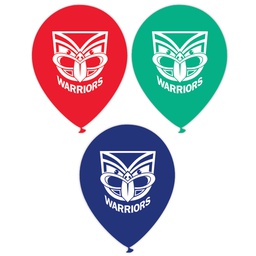 [NRL102] Warriors Printed 30cm Balloons 50pk