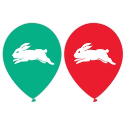 [NRL104] Rabbitohs Printed 30cm Balloons 50pk