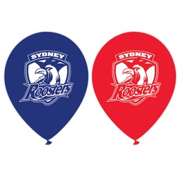 [NRL105] Roosters Printed 30cm Balloons 50pk