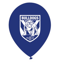 [NRL110] Bulldogs Printed 30cm Balloons 50pk