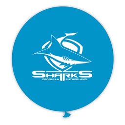 [NRL203] Sharks Printed 90cm Jumbo Balloons 1pk