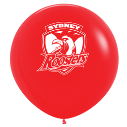 [NRL205] Roosters Printed 90cm Jumbo Balloons 1pk