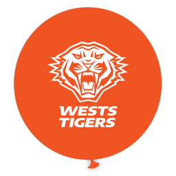 [NRL206] West Tigers Printed 90cm Jumbo Balloons 1pk
