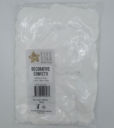 [400074] FS Round Foil Confetti White 250g/2.5cm