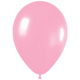 [730409] Shimmer Pearl Pink Round Balloon 18pk