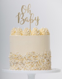 [420031] FS Cake Topper OH BABY Gold 1pk