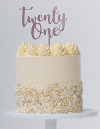 [420112] FS Cake Topper TWENTY ONE Rose Gold 1pk