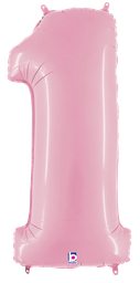 [2515841PP] Megaloon 1 Pastel Pink Foil 40&quot; 1pk-New