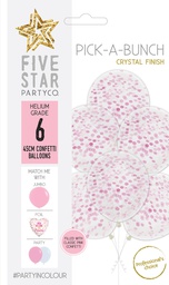 [750304] Confetti Balloon Classic Pink 45cm 6pk