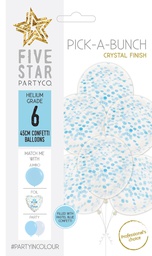 [750307] Confetti Balloon Pastel Blue 45cm 6pk