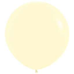 [7091620] Matte Pastel Yellow 90cm Round Balloon 1pk