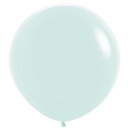 [7091630] Matte Pastel Green 90cm Round Balloons 1pk