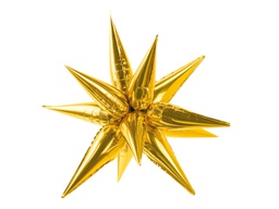 [2667019] PD Foil Balloon Glossy Star Spikes Gold 1pkt 95CM 