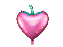 [2695] PD Foil Balloon Satin Pink Strawberry 1pkt 42x45CM 