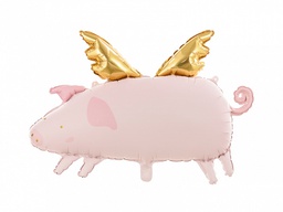 [26109] PD Foil Balloon Pig with wings 1pkt 72x46CM