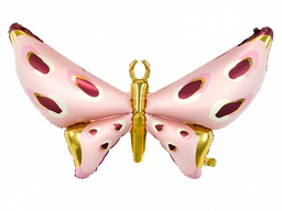 [26122] PD Foil Balloon Pink Butterfly 1pkt 120x87cm