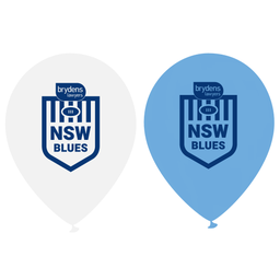 [NRL116] State of Origin NSW Printed 30cm Balloons 50pk