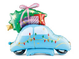 [26157] PD Foil Balloon Christmas Car 1pk 102x107cm