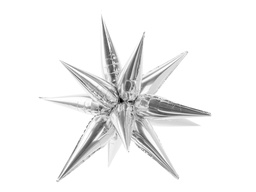 [2667018] PD Foil Balloon Glossy Star Spikes Silver 1pkt  95cm