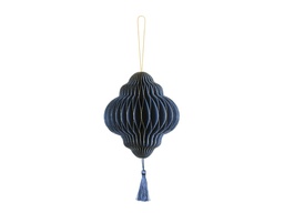 [2612074] PD Paper Honeycomb Ornament Drop Navy Blue 1pk 8x12cm