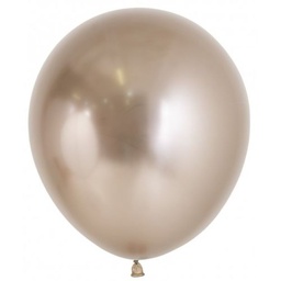 [7050971] Reflex Champagne 45cm Round Balloon 6pk