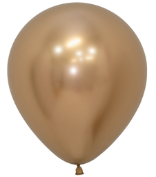 [5070970] Reflex Gold 45cm Round Balloon 25pk