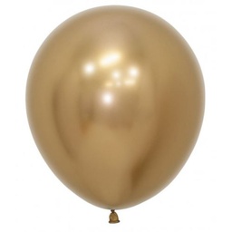 [7050970] Reflex Gold 45cm Round Balloon 6pk