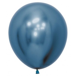 [7050940] Reflex Blue 45cm Round Balloon 6pk