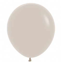 [7042071] Matte White Sand 45cm Round Balloons 6pk