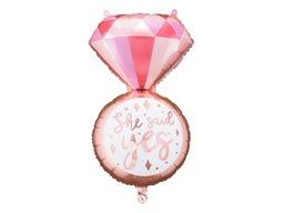 [26205] PD Foil Balloon She Said Yes Ring 41x72cm 