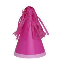 [6150FMP] FS Party Hat with Tassel Topper Flamingo 10pk