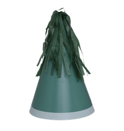 [6150SGP] FS Party Hat with Tassel Topper Sage Green 10pk