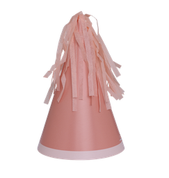 [6150ROP] FS Party Hat with Tassel Topper Rose 10pk