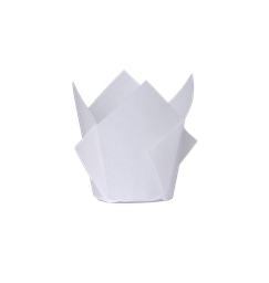 [6255WHP] FS Tulip Cupcake Case White 20pk