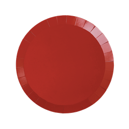 [6170CHP] FS Paper Round Snack Plate 7&quot; Cherry 20pk 