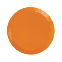 [6170TGP] FS Paper Round Snack Plate 7&quot; Tangerine 20pk 