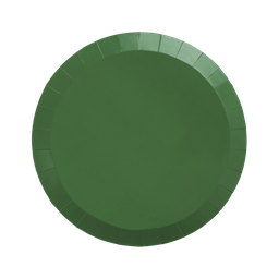 [6170SGP] FS Paper Round Snack Plate 7&quot; Sage Green 20pk 